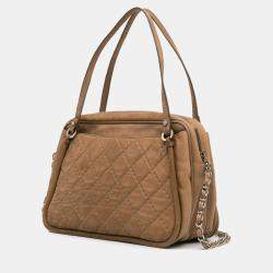 Chanel Brown Quilted Iridescent Calfskin Relax CC Satchel