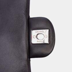Pre Owned Chanel Black Mini Square Classic Patent Single Flap