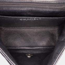 Pre Owned Chanel Black Mini Square Classic Patent Single Flap
