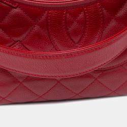Chanel Red Caviar Grand Shopping Tote