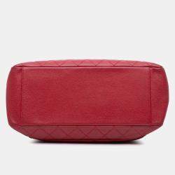 Chanel Red Caviar Grand Shopping Tote