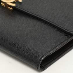 Chanel Black Leather Vintage CC Flap Wallet