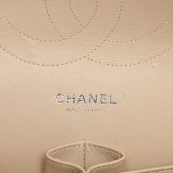 Chanel Yellow Striped Patent Leather Jumbo Classic Double Flap Bag