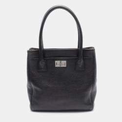 Chanel 2.55 Executive Tote Bag Leather Black