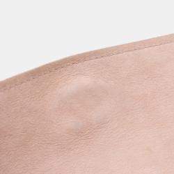 Pre Owned Chanel Beige Brown Calfskin Stitched Highlander Messenger Bag