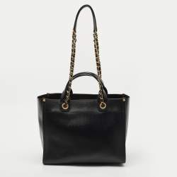 مملوكة مسبقًا Chanel Black Caviar Leather Small Studded Deauville Tote