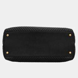 Chanel Black Chevron Leather CC Chain Surpique Shoulder Bag
