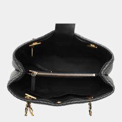 Chanel Black Chevron Leather CC Chain Surpique Shoulder Bag