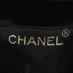 Chanel Black Satin CC Chain Pouch