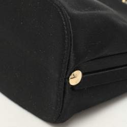 Chanel Black Satin CC Chain Pouch