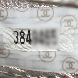 Chanel Silver Quilted Leather Vintage CC Chain Detail Shoulder Bag