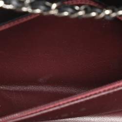 Pre Owned حقيبة شانيل جلدية سوداء صغيرة عبر الجسم rétro