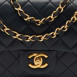 Chanel Black Quilted Leather Small Classic Double Flap Bag