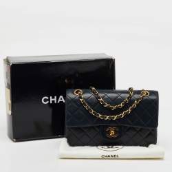 Chanel Black Quilted Leather Small Classic Double Flap Bag