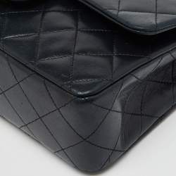 Chanel Black Quilted Leather Small Classic Double Flap Bag