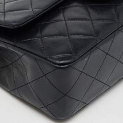 Chanel Black Quilted Leather Small Classic Double Flap Bag