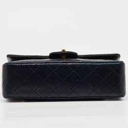 Chanel Black Quilted Leather Small Classic Double Flap Bag