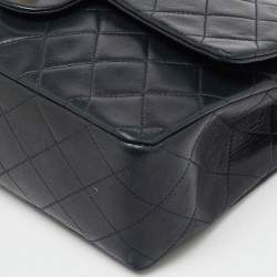 Chanel Black Quilted Leather Medium Classic Double Flap Bag