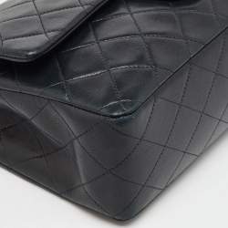 Chanel Black Quilted Leather Medium Classic Double Flap Bag