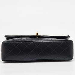 Chanel Black Quilted Leather Medium Classic Double Flap Bag