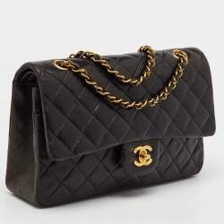 Chanel Black Quilted Leather Medium Classic Double Flap Bag