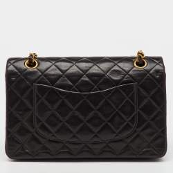 Chanel Black Quilted Leather Medium Classic Double Flap Bag