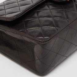 Chanel Black Quilted Leather Medium Classic Double Flap Bag