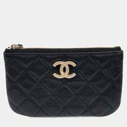 Chanel Black Caviar Leather mini pouch