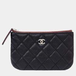 Chanel Black Caviar Leather Mini Pouch