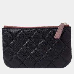 Chanel Black Caviar Leather Mini Pouch