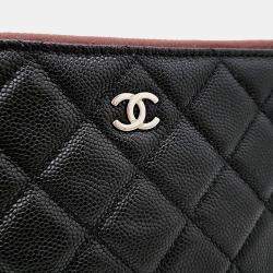 Chanel Black Caviar Leather Mini Pouch