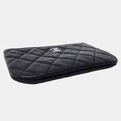 Chanel Black Caviar Leather Mini Pouch