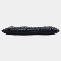Chanel Black Caviar Leather Clutch Large