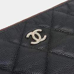 Chanel Black Caviar Leather Clutch Large