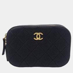 Chanel Black Leather Caviar Belt Bag