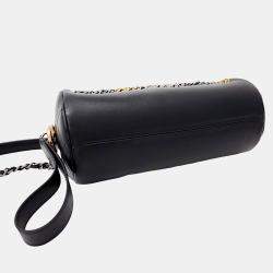 Chanel Black Leather chain bowling bag