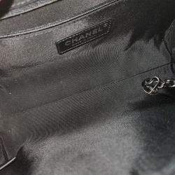 Chanel Black Leather chain bowling bag