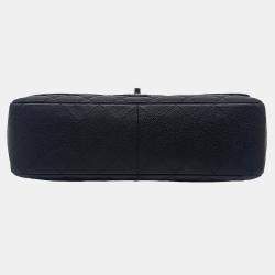 Pre Owned Chanel Black Leather Caviar Classic Jumbobag