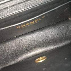Chanel Black Leather Lucky Charm Classic New Mini crossbody Bag