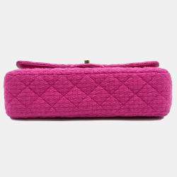 Chanel Pink Tweed Tweed Classic Medium bag