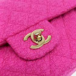 Chanel Pink Tweed Tweed Classic Medium bag