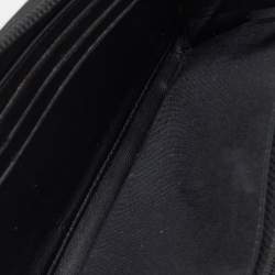 Chanel Black Quilted Leather Boy Zip Around Wallet