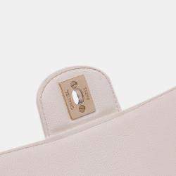 Chanel Beige Medium CC Quilted Caviar Buckle Strap Messenger Bag
