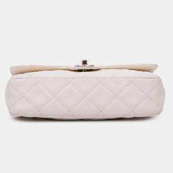 Chanel Beige Medium CC Quilted Caviar Buckle Strap Messenger Bag