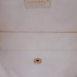 Chanel Beige Medium CC Quilted Caviar Buckle Strap Messenger Bag