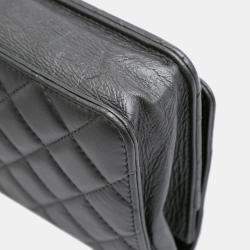 Chanel Grey Quilted Aged Calfskin Tassel Wallet On Chain