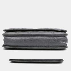 Chanel Grey Quilted Aged Calfskin Tassel Wallet On Chain