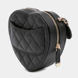 Chanel Black Mini Lambskin CC in Love Heart Crossbody