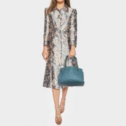Chanel Blue Quilted Caviar Leather Petite Timeless Tote