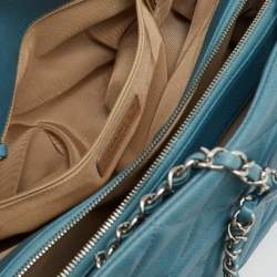 Chanel Blue Quilted Caviar Leather Petite Timeless Tote